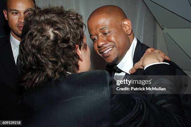 Orlando Bloom and Forest Whitaker attend ; VANITY FAIR Oscar Party at Morton's on February 25, 2007 in Los Angeles, CA.