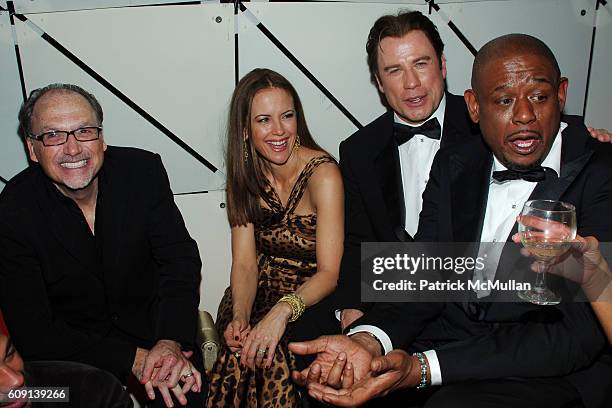 Jerry Inzerillo, Kelly Preston, John Travolta and Forest Whitaker attend VANITY FAIR Oscar Party at Morton's on February 25, 2007 in Los Angeles, CA.