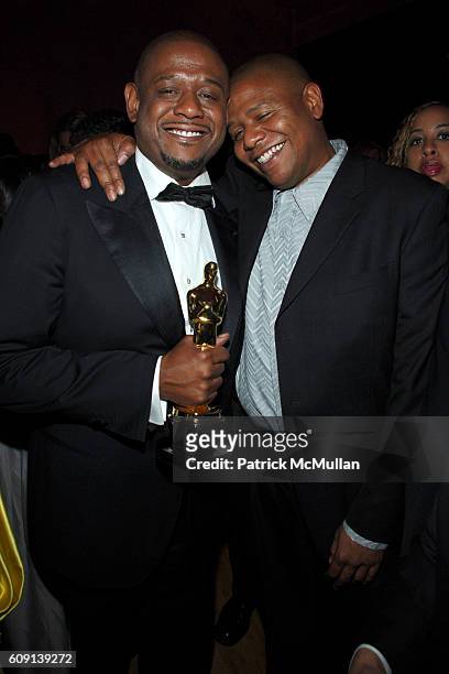 Forest Whitaker and Kenn Whitaker attend ; VANITY FAIR Oscar Party at Morton's on February 25, 2007 in Los Angeles, CA.