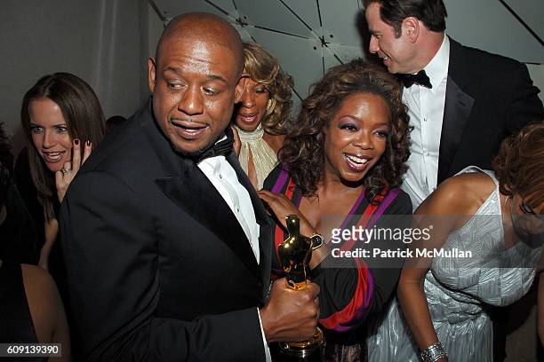 Forest Whitaker, Oprah Winfrey, John Travolta and Gayle King attend ; VANITY FAIR Oscar Party at Morton's on February 25, 2007 in Los Angeles, CA.