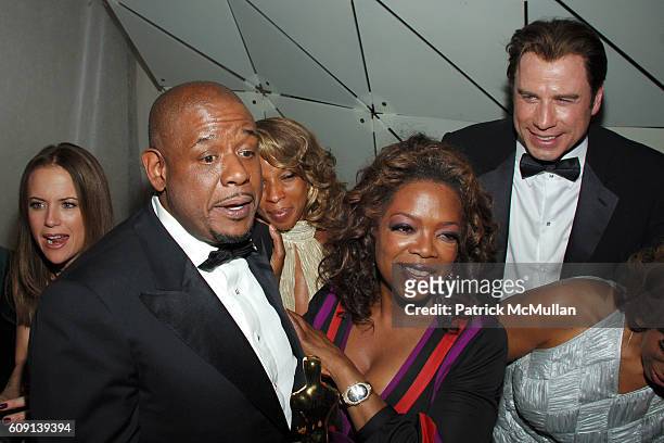 Forest Whitaker, Mary J. Blige, Oprah Winfrey and John Travolta attend ; VANITY FAIR Oscar Party at Morton's on February 25, 2007 in Los Angeles, CA.