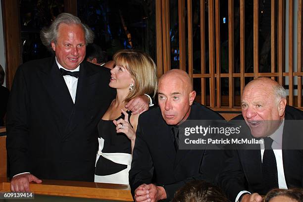 Graydon Carter, Anna Scott Carter, David Geffen and Barry Diller attend ; VANITY FAIR Oscar Party at Morton's on February 25, 2007 in Los Angeles, CA.