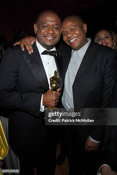 Forest Whitaker and Kenn Whitaker attend ; VANITY FAIR Oscar Party at Morton's on February 25, 2007 in Los Angeles, CA.