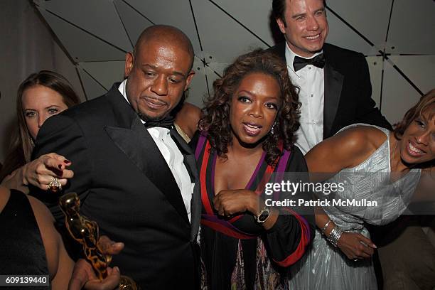 Forest Whitaker, Oprah Winfrey, John Travolta and Gayle King attend ; VANITY FAIR Oscar Party at Morton's on February 25, 2007 in Los Angeles, CA.