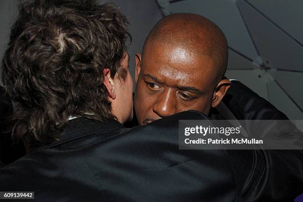 Orlando Bloom and Forest Whitaker attend ; VANITY FAIR Oscar Party at Morton's on February 25, 2007 in Los Angeles, CA.
