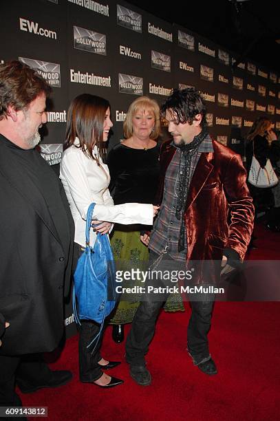 Phil Margera, Missy Rothstein, April Margera and Bam Margera attend Entertainment Weekly annual Academy Awards viewing party at Elaine's N.Y.C. On...