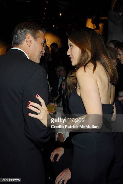 George Clooney and Kelly Preston attend GIORGIO ARMANI Prive in Los Angeles at Private Residence on February 24, 2007 in Beverly Hills, CA.