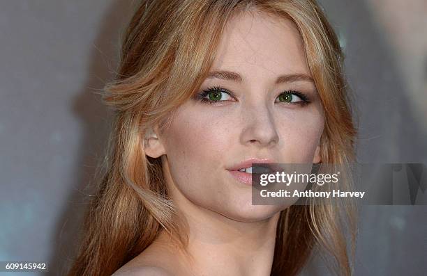 Haley Bennett attends "The Girl On The Train" world premiere at Odeon Leicester Square on September 20, 2016 in London, England.