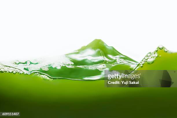 desgned mt' fuji   by green tea - green tea stock pictures, royalty-free photos & images