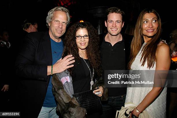 Steven Tisch, Loree Rodkin, Ryan Tasz and Zeta Graff attend Nicolas Berggruen Dinner at Chateau Marmont on February 21, 2007 in Hollywood, CA.