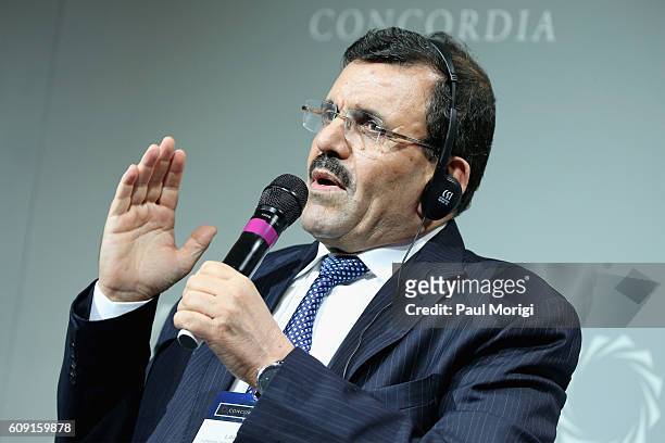 Former Prime Minister, Tunisia; Member of Parliament in the Assembly of the Representatives of the People Ali Larayedh speaks at the 2016 Concordia...