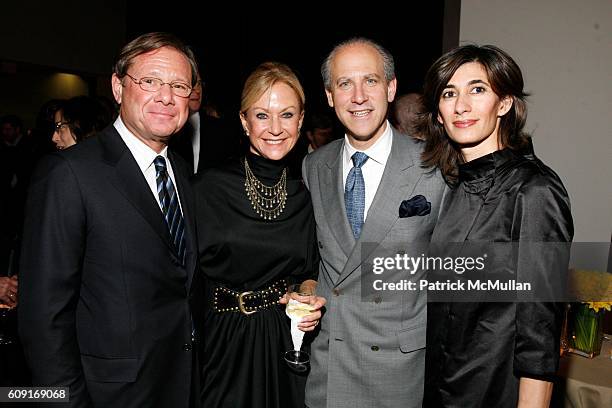 Michael Ovitz, Judy Ovitz, Glenn Lowry and Abaseh Mirvali attend Jeff Wall Exhibition Dinner at MoMa on February 20, 2007 in New York City.