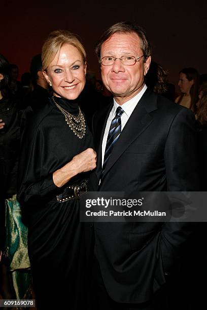 Judy Ovitz and Michael Ovitz attend Jeff Wall Exhibition Dinner at MoMa on February 20, 2007 in New York City.