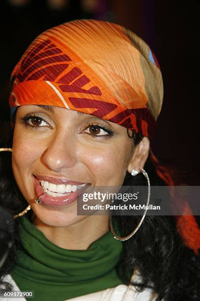 Mya attends THE TENTS at Bryant Park on February 8, 2007 in New York City.