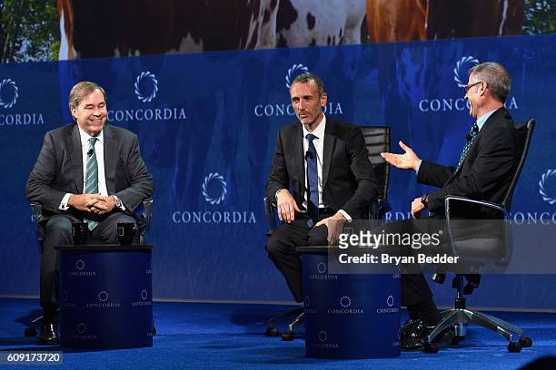 Chairman and chief executive officer, Cargill David MacLennan, CEO, Danone Emmanuel Faber and Co-Founder and President of Farm Sanctuary Gene Baur...