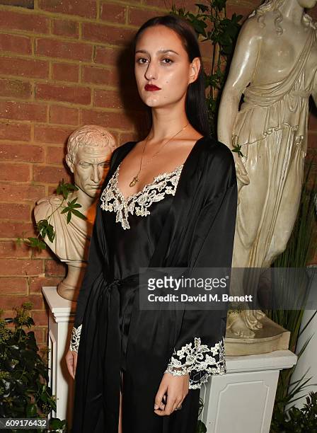 Jess Maybury attends the launch party hosted by Christopher Bailey and Jefferson Hack to celebrate the Burberry and Dazed cover featuring Jean...