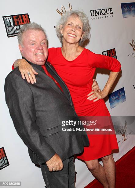 Actor Jack McGee and actress Shannon Wilcox attend the premiere of Roar Productions' "Silver Skies" at Westwood Crest Theatre on September 19, 2016...