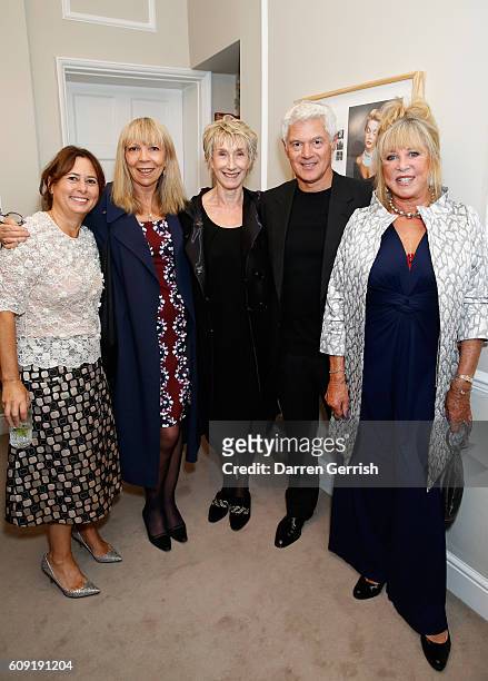 Alexandra Shulman, Penelope Tree, Barbara Daly, John Frieda and Pattie Boyd attend Vogue Voice of a Century book launch at Matches Fashion on...