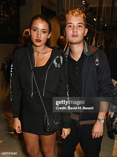 Cora Corre and Rafferty Law attend the launch party hosted by Christopher Bailey and Jefferson Hack to celebrate the Burberry and Dazed cover...