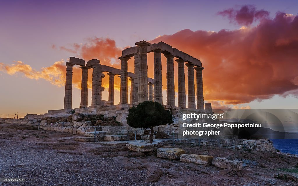 Temple Of Poseidon at Sounio cape