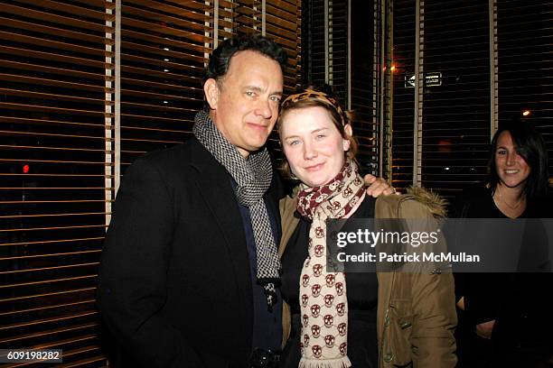 Tom Hanks and Elizabeth Hanks attend Dinner Party for the Tastemaker Screening of STARTER FOR 10 at Odeon on February 13, 2007 in New York City.