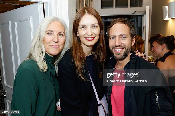 Peter Pilotto, Roksanda Illncic and Ruth Chapman attend Vogue Voice of a Century launch at Matches Fashion on September 20, 2016 in London, England.