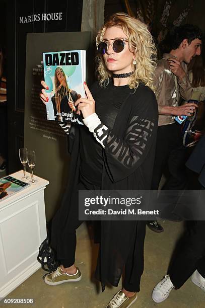 Llxmusic attends the launch party hosted by Christopher Bailey and Jefferson Hack to celebrate the Burberry and Dazed cover featuring Jean Campbell...