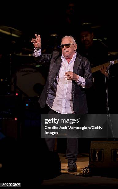 British Blues and Rock musician Eric Burdon performs onstage during Lead Belly Fest at Carnegie Hall, New York, New York, February 4, 2016.