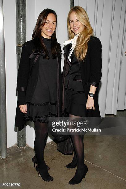 Gretchen Gunlocke Fenton and Rebekah McCabe attend GLAMOUR Magazine "Fashion Gives Back" Party at Milk Studios Penthouse on February 1, 2007 in New...