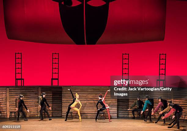 The company of the Mariinsky Ballet performs 'Carmen Suite' during 'A Tribute to Maya Plisetskaya' at the BAM Howard Gilman Opera House in Brooklyn,...