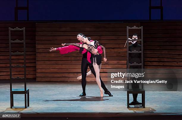 From left, Russian dancers Ivan Oskorbin and Diana Vishneva , and Greek dancer Aleksandra Iosifidi , all of the Mariinsky Ballet, perform 'Carmen...