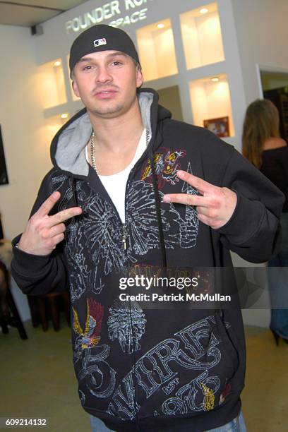 Calmplex attends Olympic Artist, Jesse Raudales "Peace for the Children" Art Show" at Los Angeles on February 9, 2007.