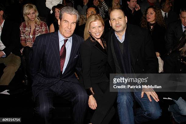 Terry Lundgren, Tina Lundgren and Reed Krakoff attend TOMMY HILFIGER Fall 2007 Collection at Hammerstein Ballroom on February 9, 2007 in New York...