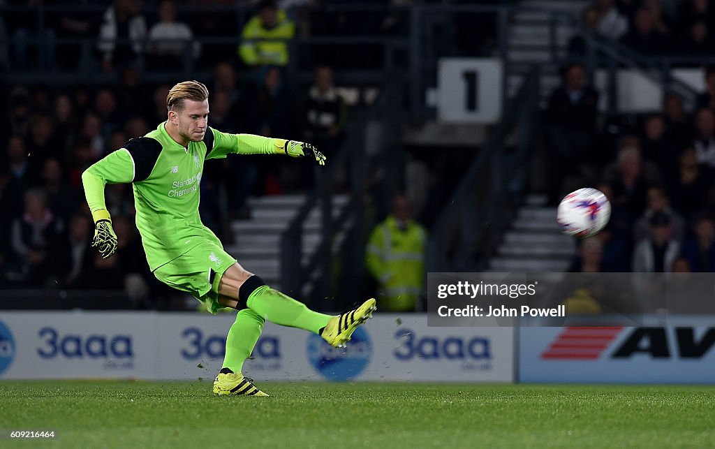 Derby County v Liverpool - EFL Cup Third Round