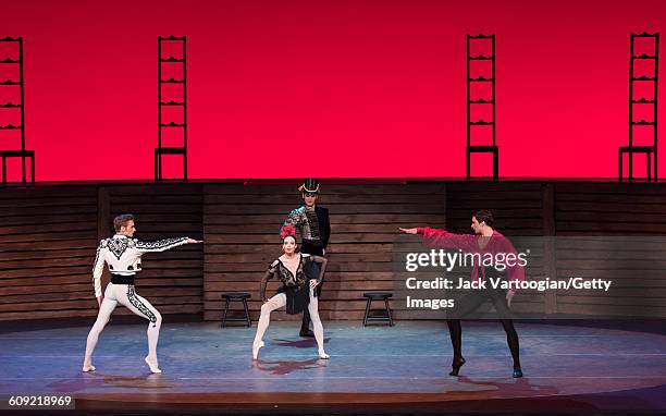 From left, Russian dancers Russian dancers Alexander Sergeev , Diana Vishneva , Roman Belyakov , and Ivan Oskorbin , all of the Mariinsky Ballet,...