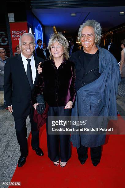 Cesar Academy President Alain Terzian, Director of the movie Daniele Thompson and her husband Producer of the movie Albert Koski attend the "Cezanne...