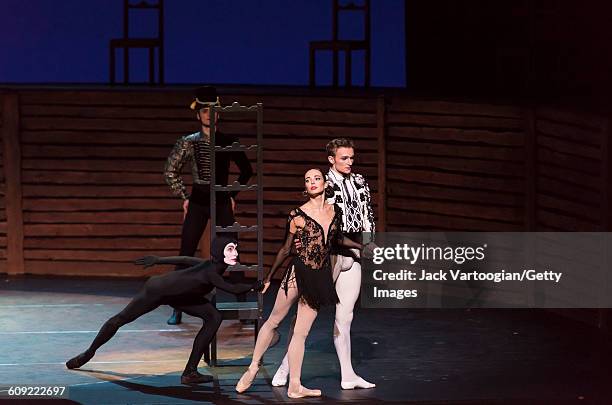 From left, Greek dancer Aleksandra Iosifidi , and Russian dancers Ivan Oskorbin , Diana Vishneva , and Alexander Sergeev , all of the Mariinsky...