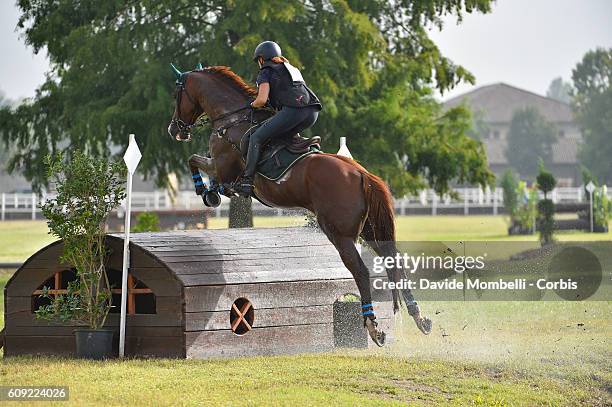 Assirelli Sabrina, ITA, riding Strategik Wing "nduring the CIC2* Eventing on September 17, 2016 in Vidigulfo, Italy.