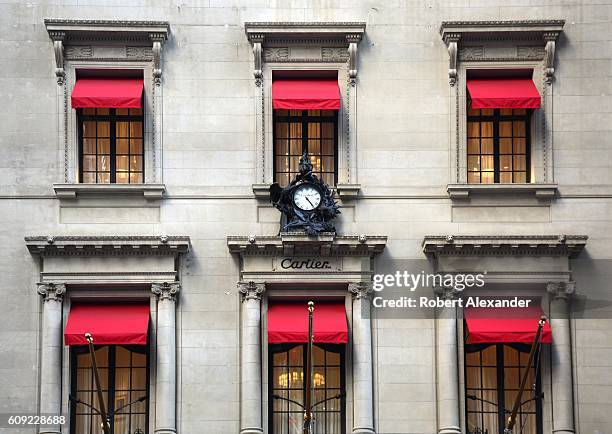 August 26, 2016: The historic Cartier Building on Fifth Avenue is a New York City landmark. Renovated and reopened in 2016, the building is the...