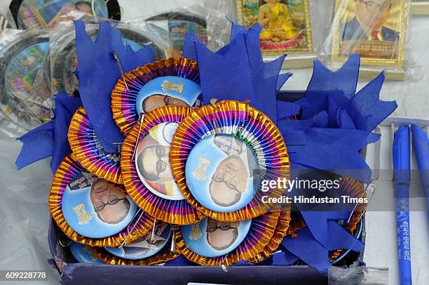 Batches of dalit icons like Ambedkar, Sant Ravidas were sold at BSP rally as preparations for Uttar Pradesh Assembly Elections 2017, on September 20,...