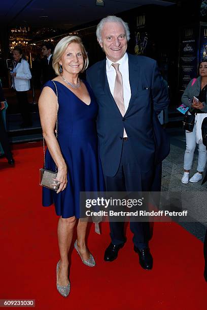 Alain Flammarion and his wife Suzanna attend the "Cezanne et Moi" movie Premiere to Benefit 'Claude Pompidou Foundation'. Held at UGC Normandie in...