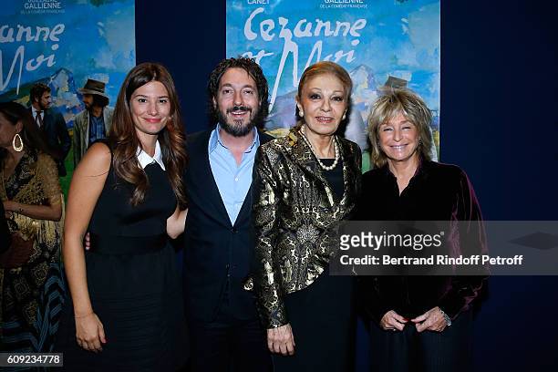 Actors of the movie Alice Pol, Guillaume Gallienne, Farah Pahlavi and Director of the movie Daniele Thompson attend the "Cezanne et Moi" movie...