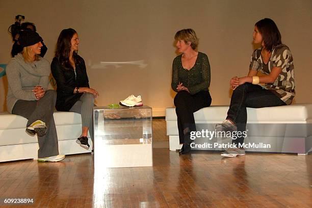 Hope Solo, Brandi Chastain, Clare Hamill and Logan Tom attend TAILWIND Product Showcase Featuring Brandi Chastain at Lotus Space on February 26, 2007...