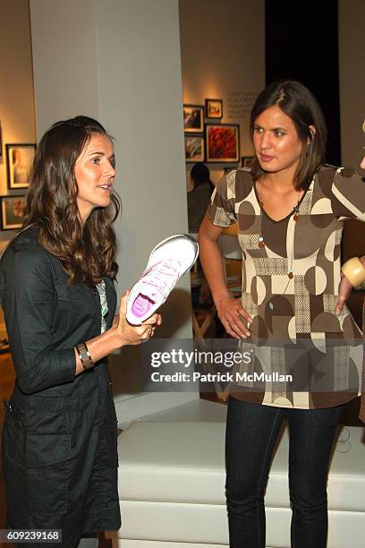 Brandi Chastain and Logan Tom attend TAILWIND Product Showcase Featuring Brandi Chastain at Lotus Space on February 26, 2007 in New York City.