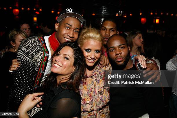 Andrea Bernholtz, Roberto Felipe, Aubrey O'Day and Tyson P attend ROCK & REPUBLIC After Party with Performance by Lady Sovereign at Hiro on February...