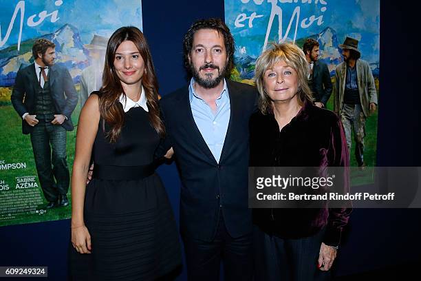Actors of the movie Guillaume Gallienne, Alice Pol and Director of the movie Daniele Thompson attend the "Cezanne et Moi" movie Premiere to Benefit...