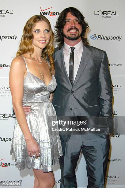 Jordyn Blum and Dave Grohl attend 2007 Clive Davis Pre-GRAMMY Awards Party - Arrivals at Beverly Hills Hilton on February 10, 2007 in Beverly Hills,...