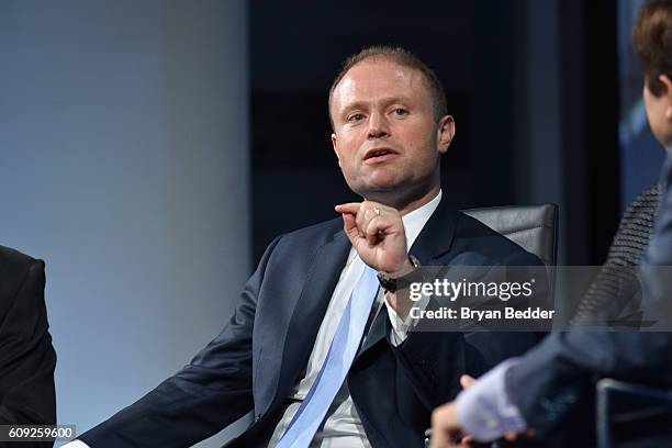 Prime Minister, Republic of Malta H.E. Joseph Muscat speaks at the 2016 Concordia Summit - Day 2 at Grand Hyatt New York on September 20, 2016 in New...