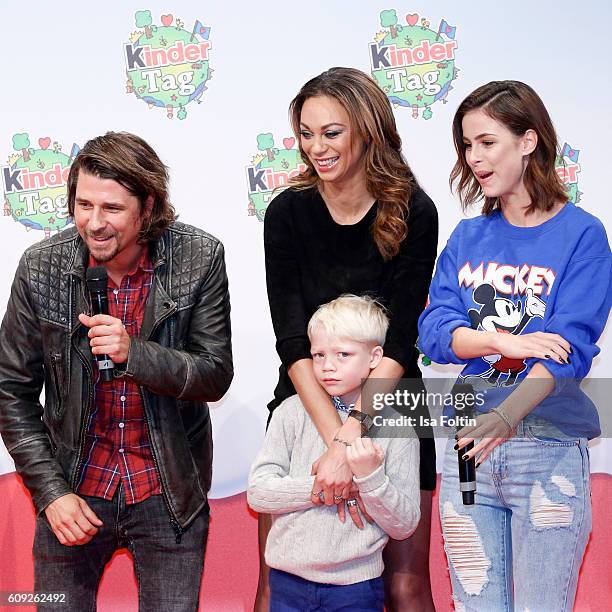 German moderator Tommy Scheel, Lilly Becker and her son Amadeus Beckerand singer Lena Meyer-Landrut attend the KinderTag to celebrate children's day...