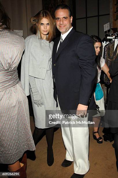 Jose Solis with Model attends BILL BLASS New York Fall '07 Fashion Show & Reception at New York Public Library on July 17, 2007 in New York City.